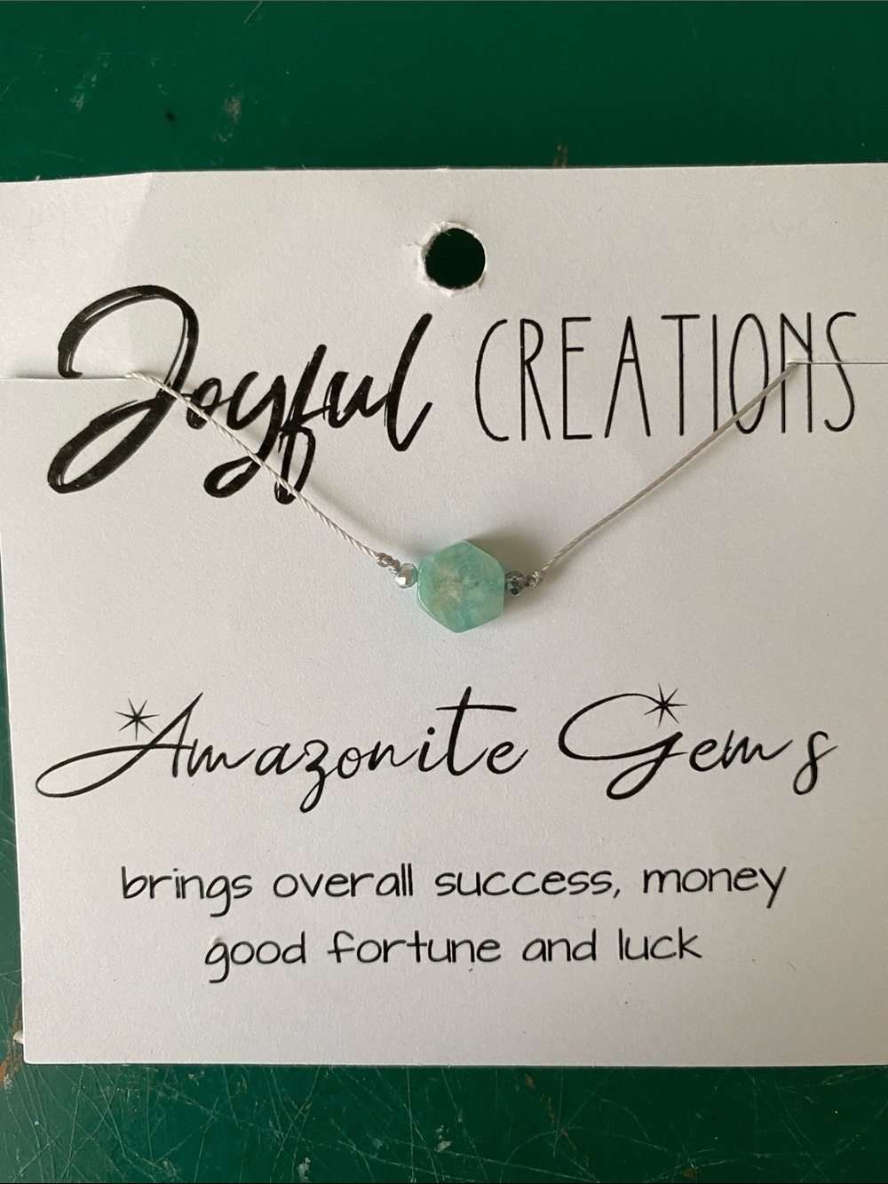 Amazonite Gemstone Necklace - Light aqua green